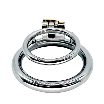 Stainless Steel Penis Double Rings Cock Lock Male Chastity Cages Bondage Device Restraint Sex Toys for Men Adult Training