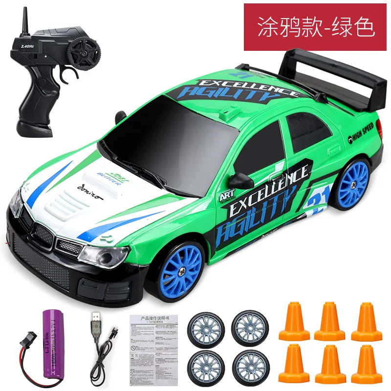 1/24 2.4G Drift Rc Car 4WD 3.7V 500MAH RC Drift Car Toy Remote Control GTR Model AE86 Vehicle Car RC Racing Car Toy