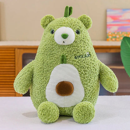 25-65cm Cute Avocado Bear Plush Toy Doll Comfortable Soft Sleeping Pillow Cushion Girls Baby Doll Toys Home Decor Birthday Gift