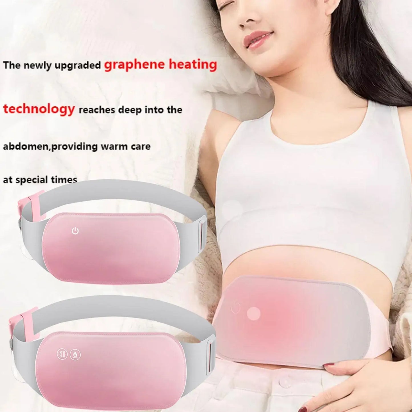 USB Electric Abdominal Heating Massage Menstrual Warm Belt Waist Heating Pain Women Massager Uterus Relief Stomachache