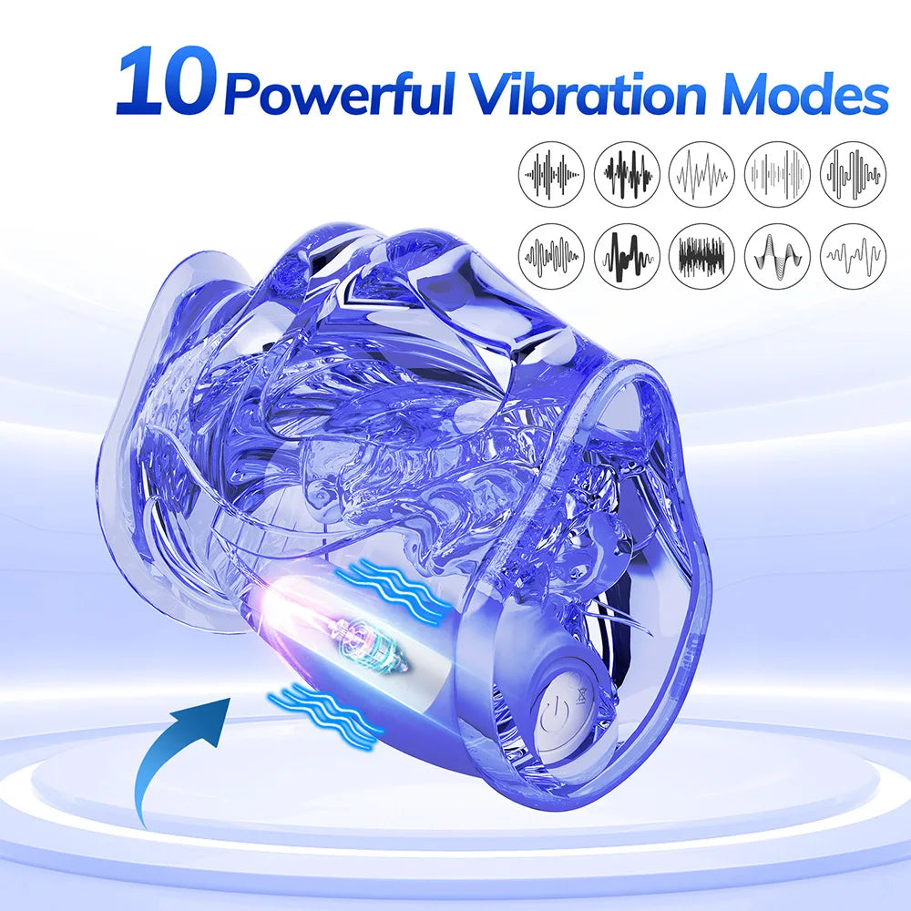 10-Speeds Wireless Remote Control Hand Glue Trainer Men's Masturbation Exercise Airplane Cup Particles Pussy Stimulate Sex Toys