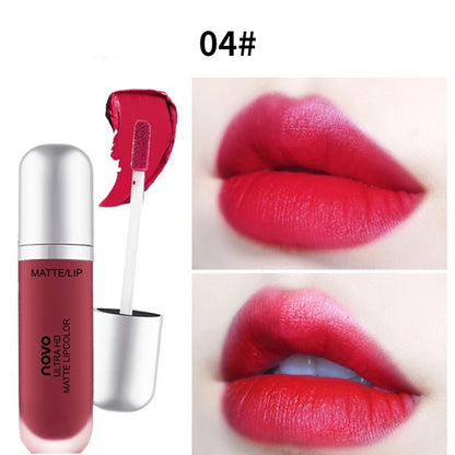 Lip Gloss Matte Velvet Ice Cream Tint 8Colors Nude Makeup Lip Tattoo Waterproof Long Lasting Moisture Non-Fading Liquid Lipstick