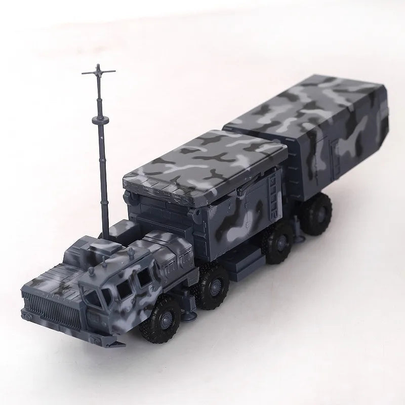 4D 1/72 Assemble Moldel Truck PMU Missile Systems Guided irradiation Radar Vehicle Plastic Puzzle Building Kit Military Car Toys