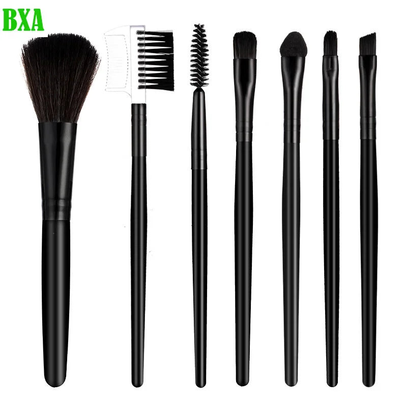 7PCS Makeup Brushes Set Portable Soft Eye Shadow Brush Cosmetic Foundation Powder Eyelash Eyebrow Concealer Makeup Tool Reusable