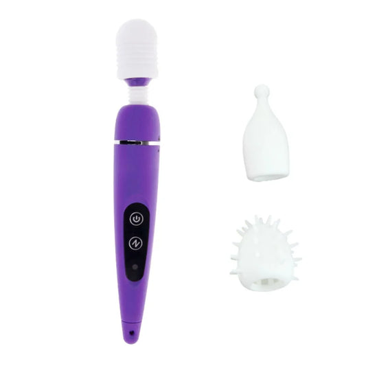 1PCS 3IN1 10-Vibration AV Vibrator Wand Massager Silicone Heads G-spot Clitoral Stimulator Masturbator Sex Toys for Women