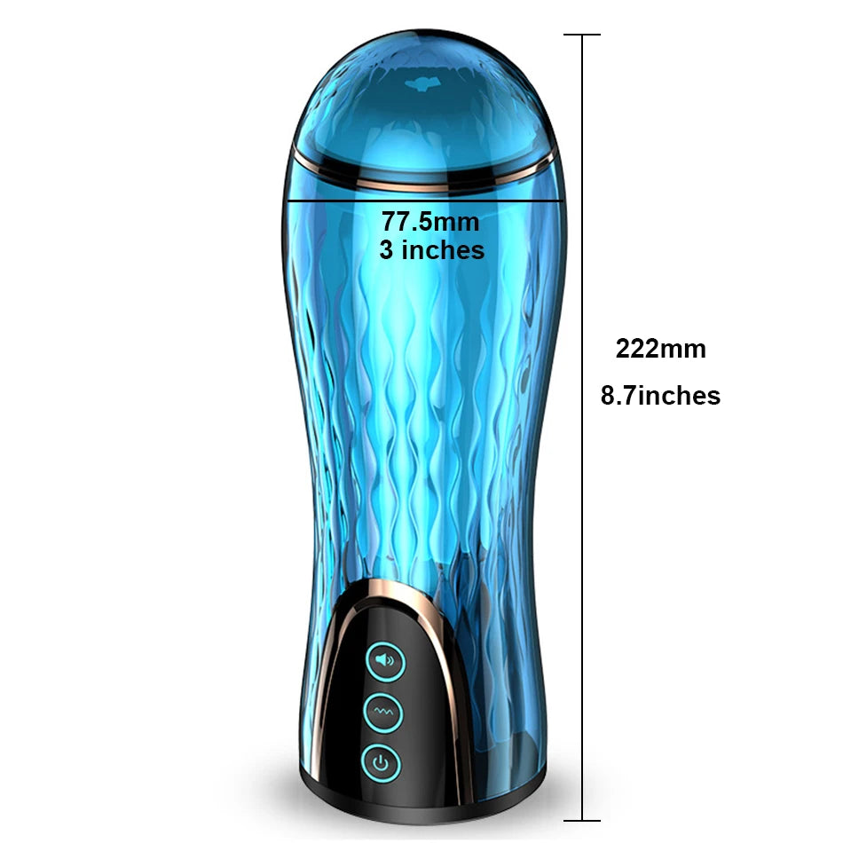 Soft Rechargeable 6-Mode Automatic Sucking Heating Realistic Pussy Vagina Male Masturbator Sex Simulated Blow job Toys for Men