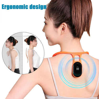 Posture Corrector Device Body Shaping Neck Instrument Electric Ultrasonic Lymphatic Soothing Neck Hump Corrector for Adult Kid