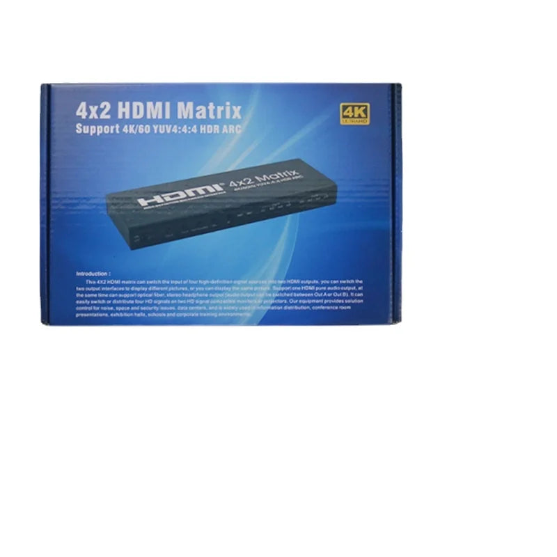 4x2 HDMI 2.0 Matrix - Ultra HD HDMI Switcher - 4K60Hz YUV4:4:4 HDR ARC - Distributor