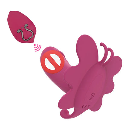 Soft Silicone Wireless Remote Control Butterfly Wears a Vibrator G-Spot Nipple Clitoral Masturbator Sex Toy for Women