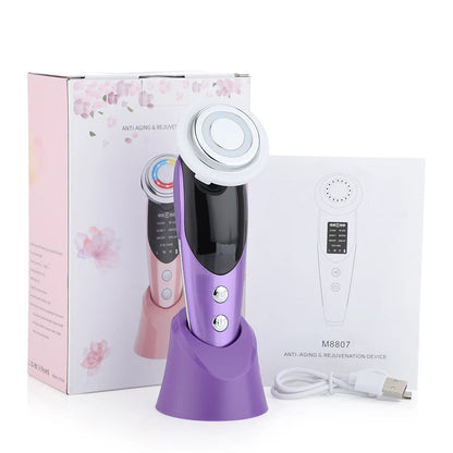 NEW 1PC 7 In 1 Facial Lifting Massager EMS Micro-current Skin Rejuvenation Light Therapy Anti-aging Wrinkle Beauty Instrument