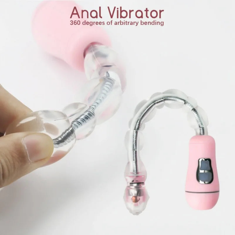 Anal Beads Vibrator Butt Plug 12-modes Adult Sex Toys for Women Vagina G Spot Stimulator Men Prostate Massager Dildo Masturbator