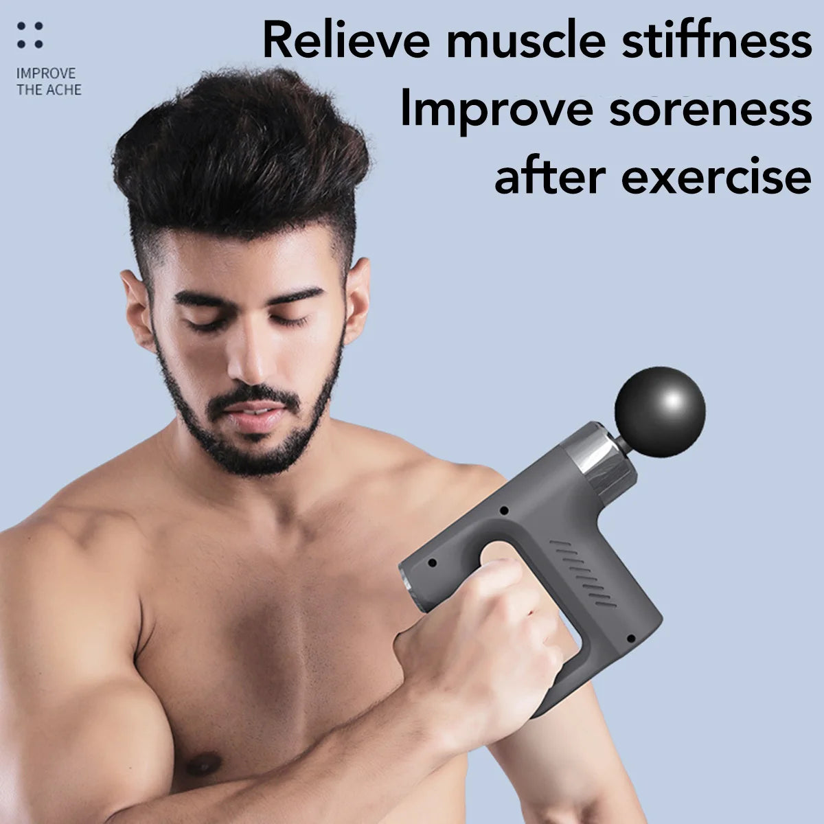 4 Heads Portable Fascia Gun Vibration Massage Gun Sports Muscle Relaxing Massager 5-gear Deep Tissue Mini Fitness Musle Massager