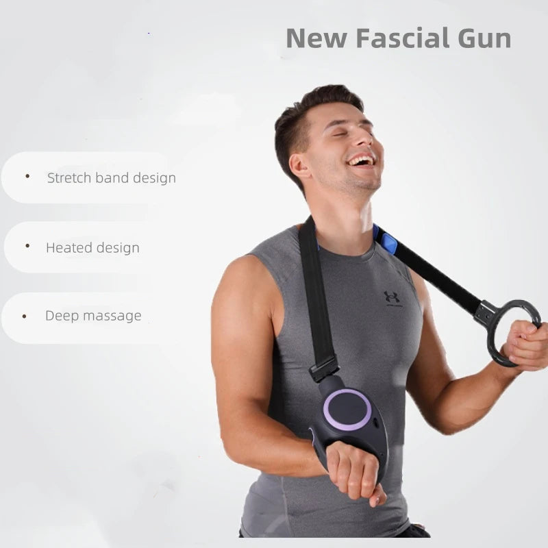 Multi-function Electric Fascia Gun Muscle Vibration Massager Low Noise Multiple Massage-Belt and Head Body Relaxer Massage Gun