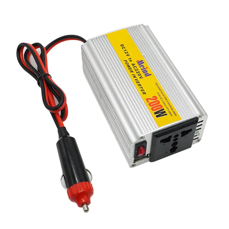 200W Inverter 12V To 220V with USB 2.1A and 12V To 110V Universal for Car, Factory Direct Sale