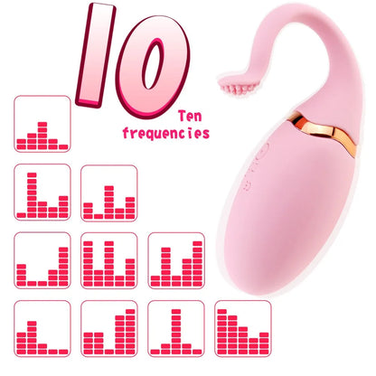 Tadpole Masturbator Vibrator Remote Control Silicone 10-Frequency Vibration Dual-Vibrator G spot Clitoris Massager for Women