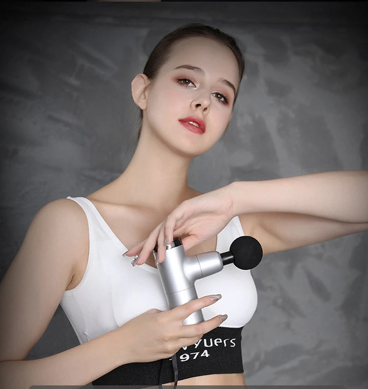 Mini Massage Gun Portable Fascia Gun Vibration  Percussion Pistol Massager for Deep Tissue Muscle Body Relaxation Fitness Device