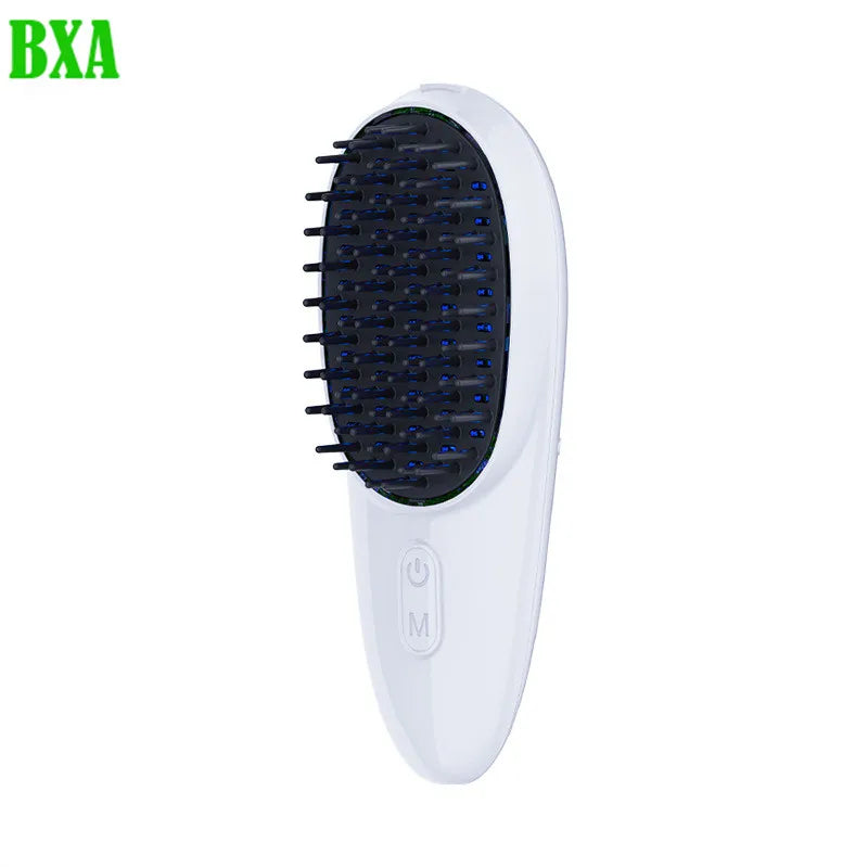 Electric Scalp Massage Comb Red Blue Light Therapy Head Massager Vibration Hair Brush Comb Care Tool for Relax & Stress Relief