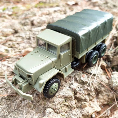 1PCS 4D 1/72  Assembly Model M35 Truck BTR-80 Armored Personnel Carrier Military Toy Car Ornaments Sandpan Game Toys for Gifts