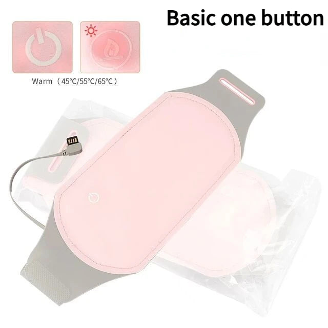 Electric Menstrual Heating Pad 6 Modes Abdomen Massage Waist Washable Warm Lady Uterus Reduce Menstrual Stomachache Waist Pain