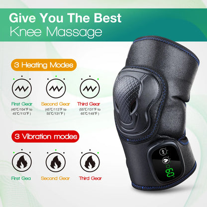 Soft Wireless Heated Knee Massager Elbow Leg Joint Support Arthritis Rehabilitation Therapy for Muscle Relax Knee Pad Massage