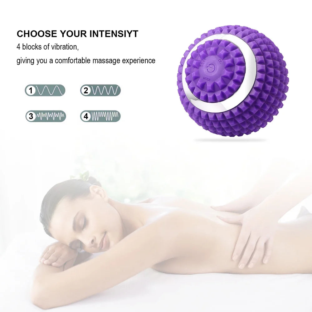 Gym Home Training Massage Yoga Electric Vibrating Massage Ball 4Speed Sport Fitness Foot Relax Plantar Facilities Reliever