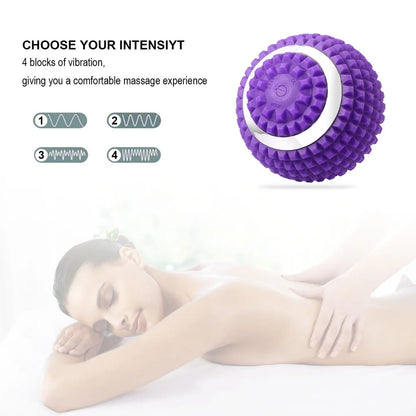 Gym Home Training Massage Yoga Electric Vibrating Massage Ball 4Speed Sport Fitness Foot Relax Plantar Facilities Reliever