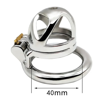 A Short Small Chastity Cage, Stainless Steel Penis Bird Cage, Anti-derailment, and Wearing A Chastity Device When Going Out.