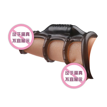 Vibrator 4-Ring Sleeve Penis Cock Men Semon Lock Delay Ejaculation Cockring Masturbator For Women Vagina Stimulator Sex Toy