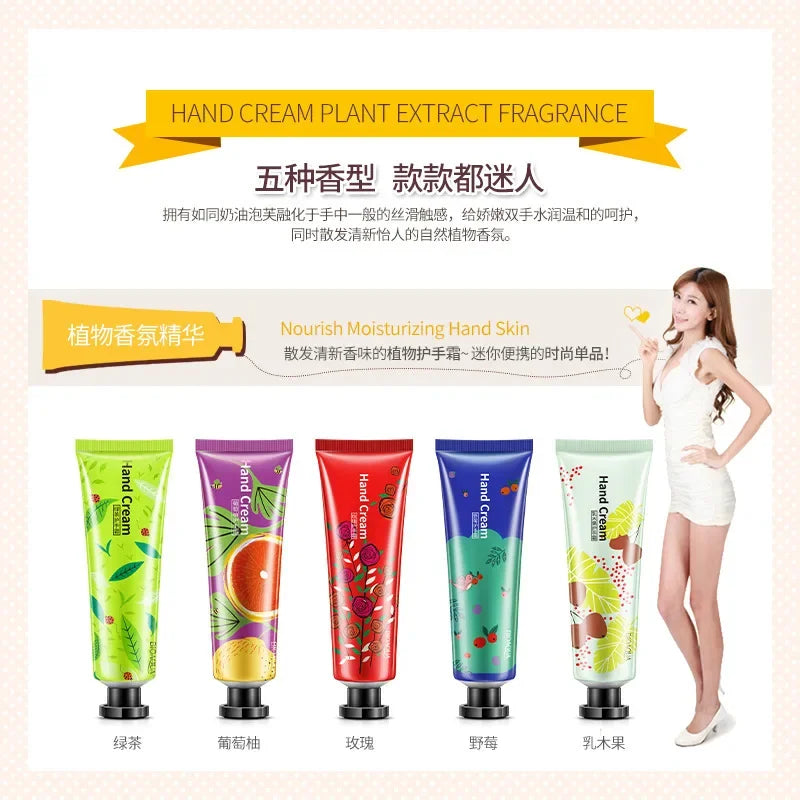 1pc 30g Plant Extract Fragrance Moisturizing Nourishing Hand Cream suit Nourishing Korean Hand Cream Care