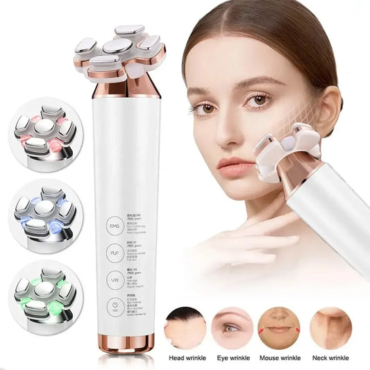 New Portable Beauty Instrument Led Red Blue Orange Light Face Lift Machine Facial Beauty Device Home Use