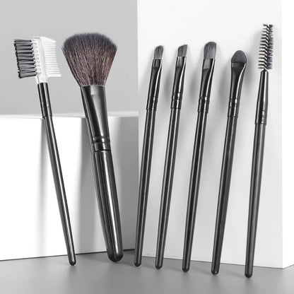 7PCS Makeup Brushes Set Portable Soft Eye Shadow Brush Cosmetic Foundation Powder Eyelash Eyebrow Concealer Makeup Tool Reusable