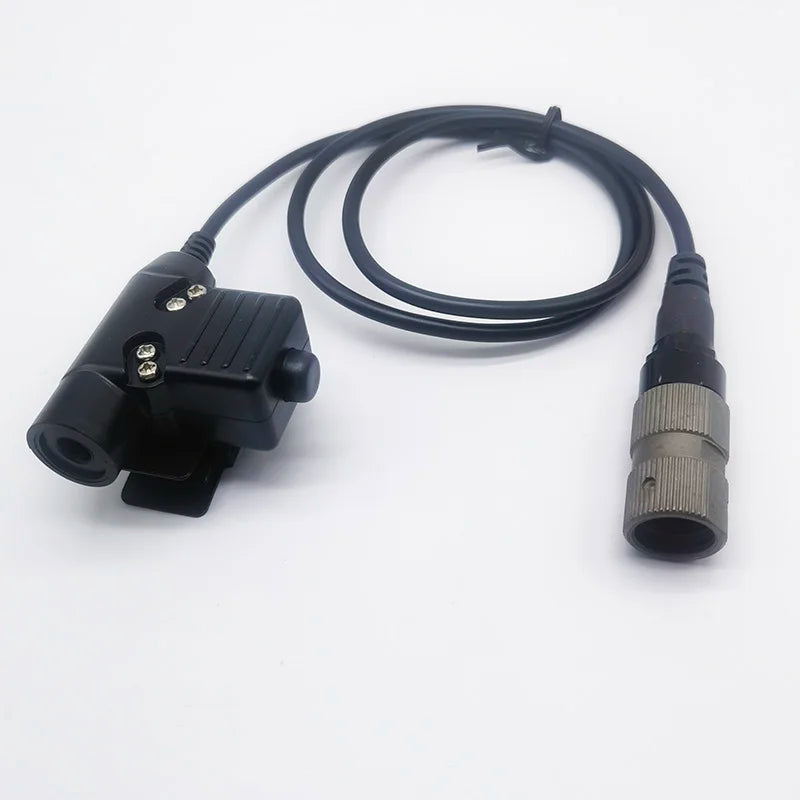 U94 V2 PTT Z-Tactical Headset Adapter to RAC 6-Pin PRC-148 152 Plug Cable for TAC-SKY/WADSN PELTOR/MSA Military Radio Headset