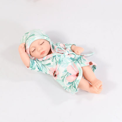 19cm Silicone Reborn Dolls Lifelike Reborn Baby Toys Waterproof Doll Cute Mini Sleep Soother Doll for Girls Birthday Gift