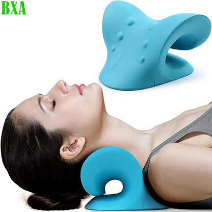 Neck Shoulder Stretcher Cervical Spine Stretch Gravity Muscle Relaxation Traction Massage Pillow Relieve Pain Spine Correction