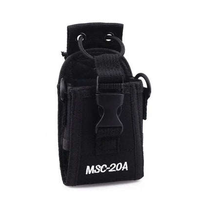 Tactical Mobile Radio Walkie Talkie MSC-20A Pocket Nylon Pouch Waist Bag Holder Portable Interphone Case for Camping Hunting