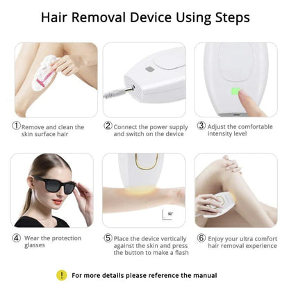 NEW Hair Removal Pulse Permanent Laser Hair Remover IPL 500,000 Flash Body Bikini Painless Female Hair Removal Home Device