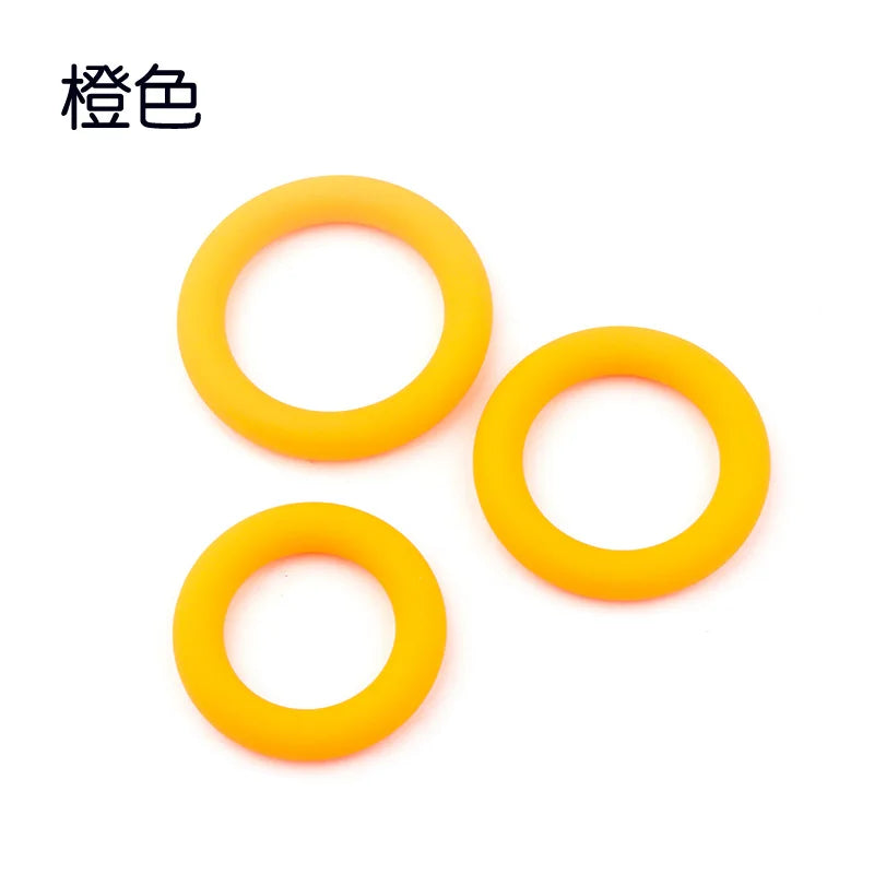 3pcs Male Penis Ring Silicone Cock Semen Lock Rings Delay Ejaculation Stretcher Extender Erotic Men Couples Sperm Ring Sex Toys