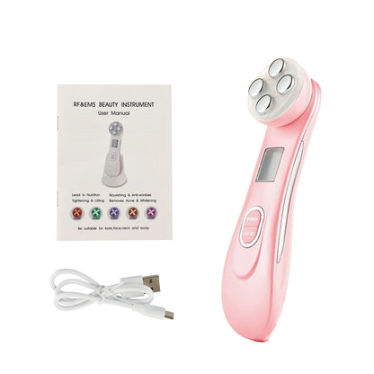 NEW Radiofrequency EMS 5-color LED Photon Beauty Instrument Skin Lifting Firming Anti-wrinkle Skin Care Facial Massager