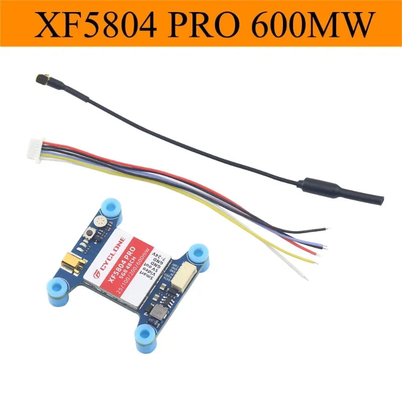 XF5804 PRO FPV Video Transmitter 5.8G 48CH 25/200 / 600mW Switchable OSD Adjustable  MMCX VTX Image Transmission Built-in OSD