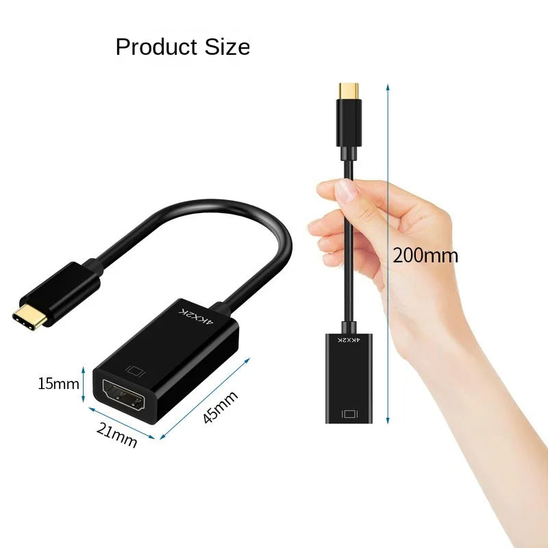 Type C To HDMI Cable - USB 3.1 To HDMI 4K 60Hz Adapter Cable