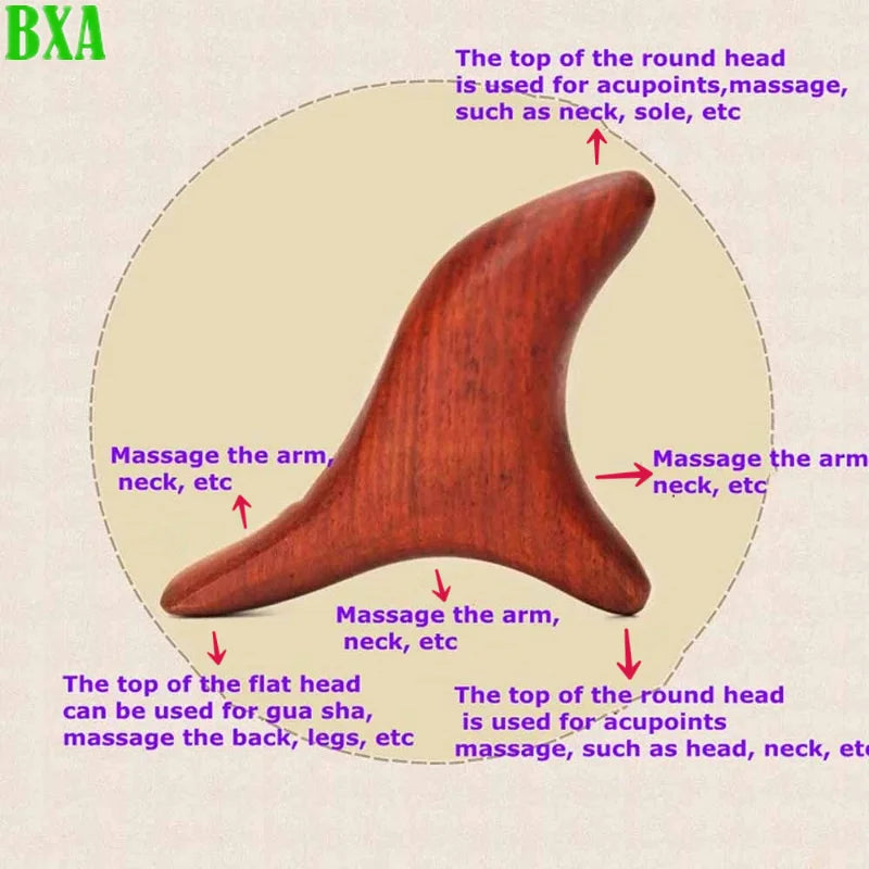 Rosewood Trigger Point Massage Gua Sha Tools Professional Lymphatic Drainage Tools Wood Therapy Massage Tools for Leg Hand Face