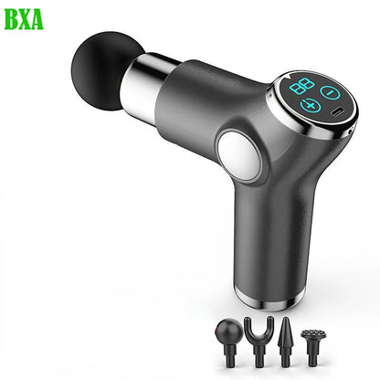 BXA Mini Massage Gun Portable High Frequency Muscle Tissue Pain Relief Tension Exercise Body Back Massager Gun Fitness Equipment