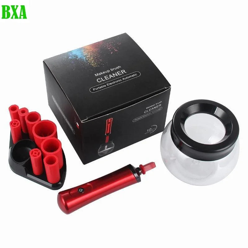 New Electric Makeup Brush Cleaner Dryer Set Machine 10 Seconds Silicone Makeup Brushes Washing Cleanser Clean Tool（no Battery）