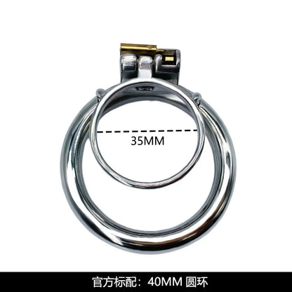 Stainless Steel Penis Double Rings Cock Lock Male Chastity Cages Bondage Device Restraint Sex Toys for Men Adult Training