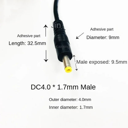 1m USB To DC4.0*1.7 Male Power Cable, 5V3A, Full Copper, DVD Round Tip, Sony PSP Interface