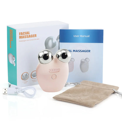 EMS Electronic Beauty Instrument Micro Current Rejuvenation Instrument 3D Roller Lift Tight Eye Facial Massage