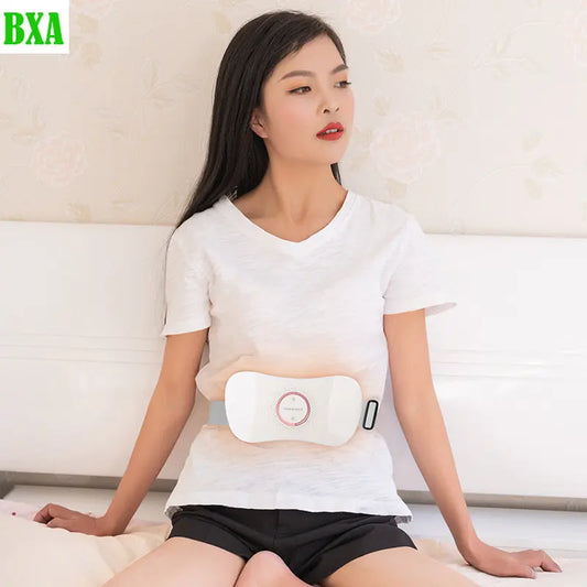 Rechargeable Period Cramp Massage Vibrator Heating Self Belt Electric Menstrual Relief Pain Waist for Women Gift Stomach Warming