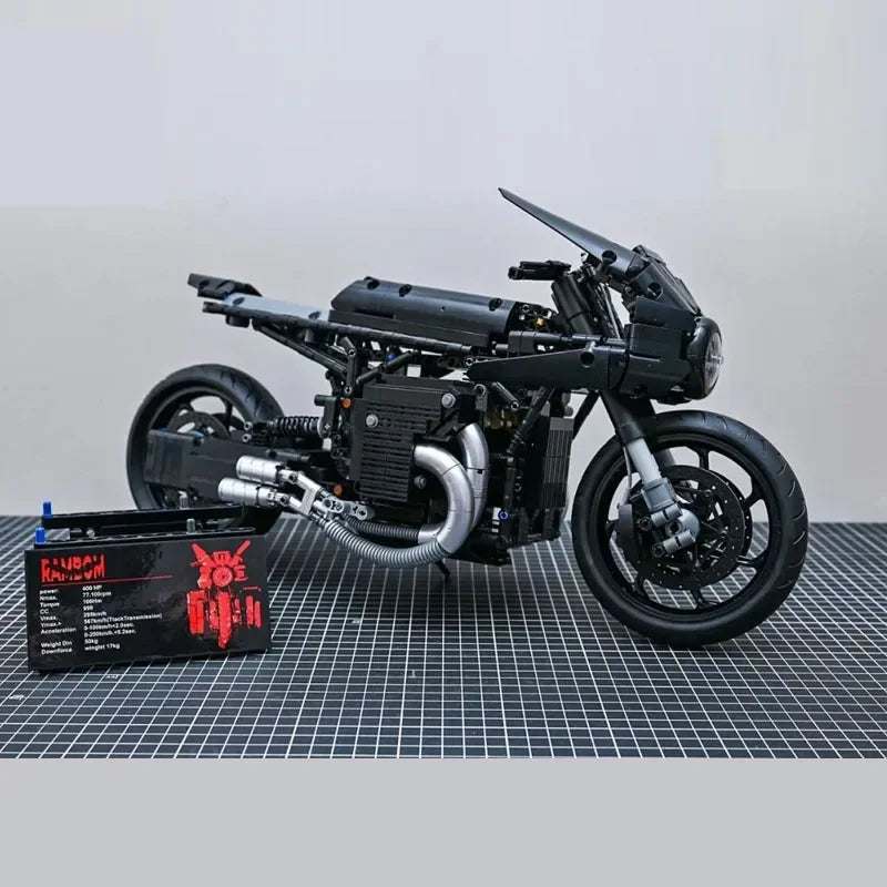 1981PCS MOC Assemblr Bricks Toys Technical Dark Knight 1:5 Bat Motorcyle Building Blocks Batcycle Motorbike Gifts For Boy Kids