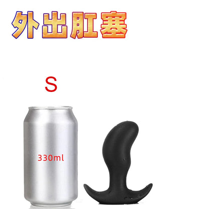 Sofe Silicone Pea Pod Anal Plug Butt Plug Vaginal Anal Dilator Invisible Wearing Anal Plug Powerful Sucker Stopper Gay Sexy Toys