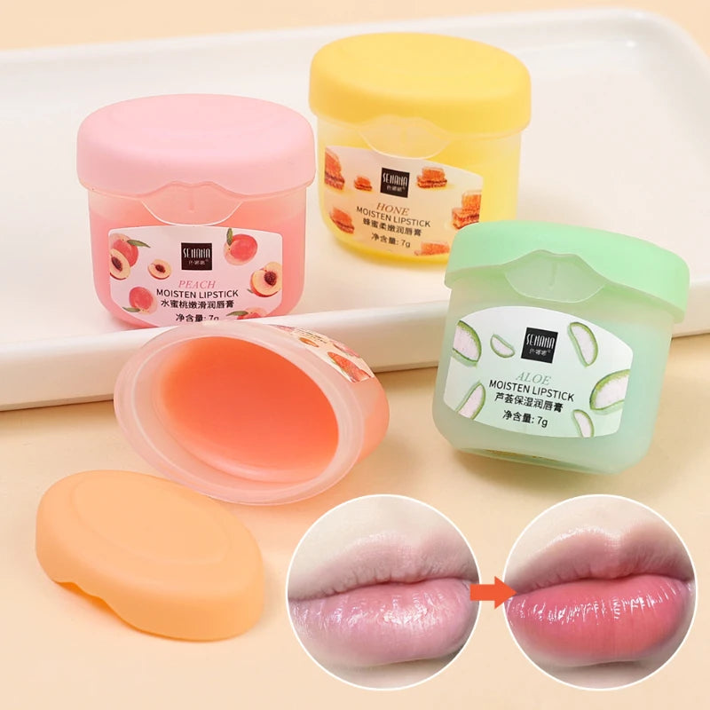 1pc 7g Lip Balm Natural Waterproof Moisturizing Anti-Cracking Refreshing Non-sticky Vaseline Nourishing Lip for Makeup Lip Gloss